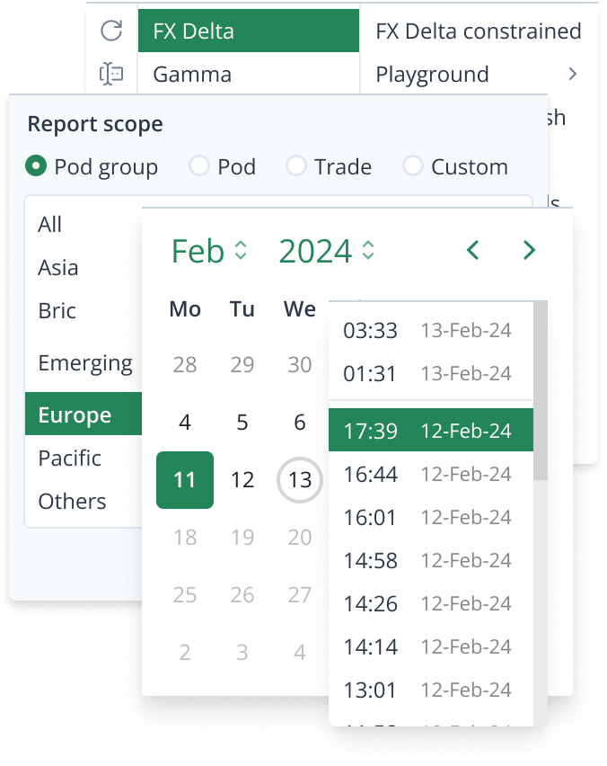 Navigation / selection menus
